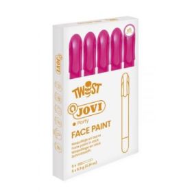 Jovi Twist Stick de Pintura de Cara - Hipoalergenico - Base Agua - Facil Aplicacion - Gran Cobertura - Seca Rapido - Facil de Retirar - sin Parabenos - Color Rosa