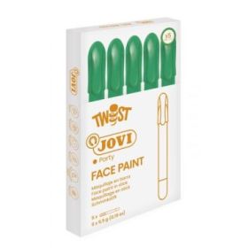 Jovi Twist Stick de Pintura de Cara - Hipoalergenico - Base Agua - Facil Aplicacion - Gran Cubricion - Seca Rapido - No Grasoso - Facil de Retirar - Color Verde