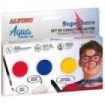 Alpino Aqua Make Up Set de Caracterizacion de Superheroes - 3 Polveras + Cera Negra + Pincel + Esponja