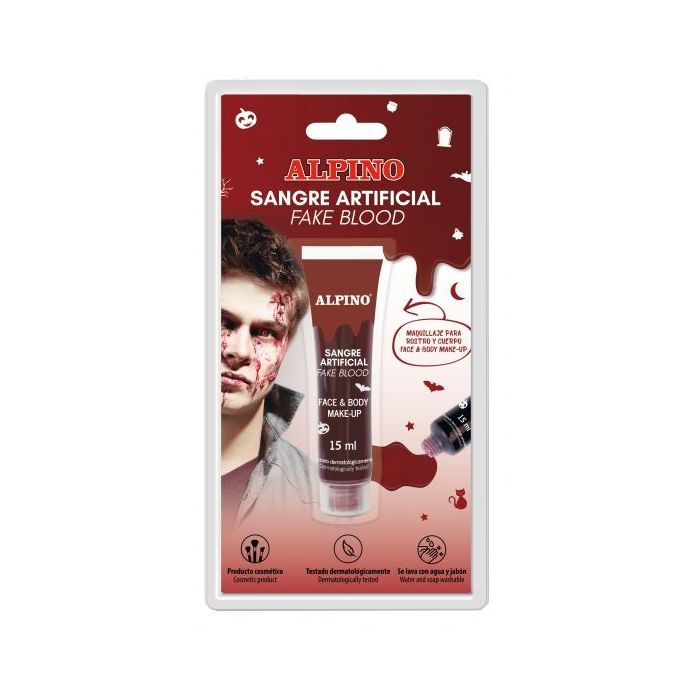 Alpino Bote de Sangre Artificial 15ml - Textura Viscosa - Color Realista - Testado Dermatologicamente - Se Lava con Agua y Jabon