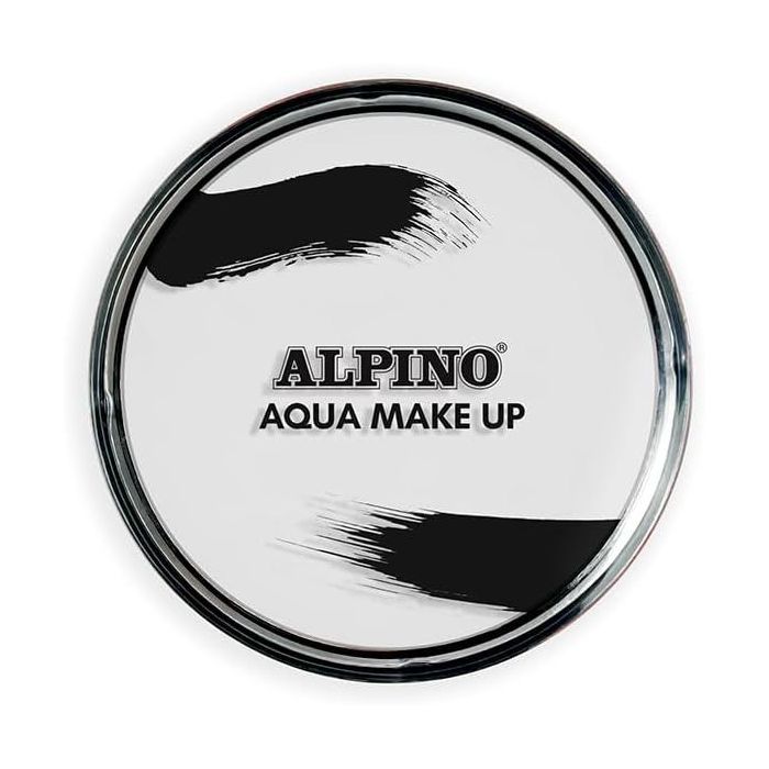 Alpino Aqua Make-up Polvera de Maquillaje Facial Acuarelable - Se Lava con Agua y Jabon - Color Blanco
