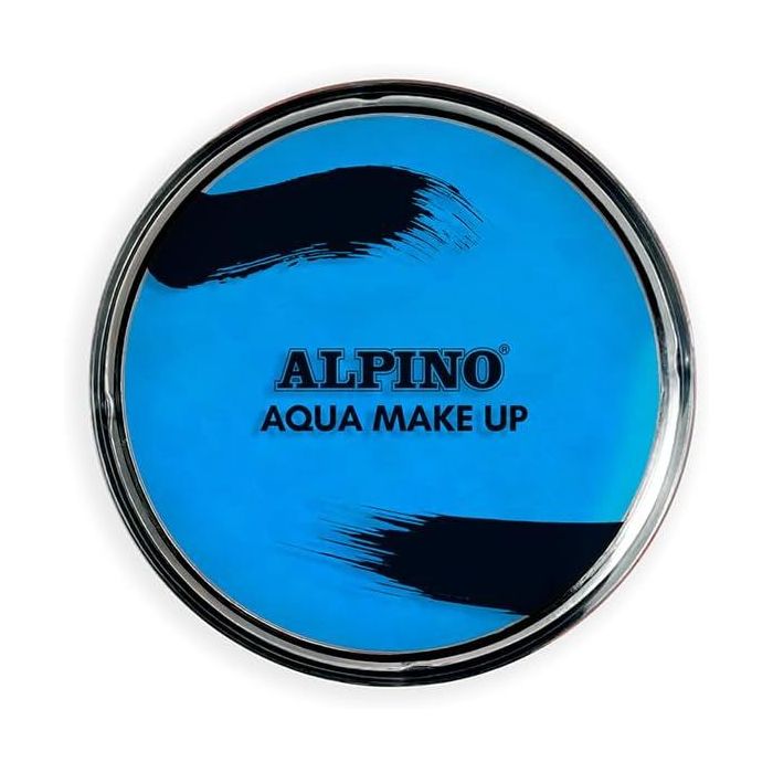 Alpino Aqua Make-up Polvera de Maquillaje Facial Acuarelable - Se Lava con Agua y Jabon - Color Azul