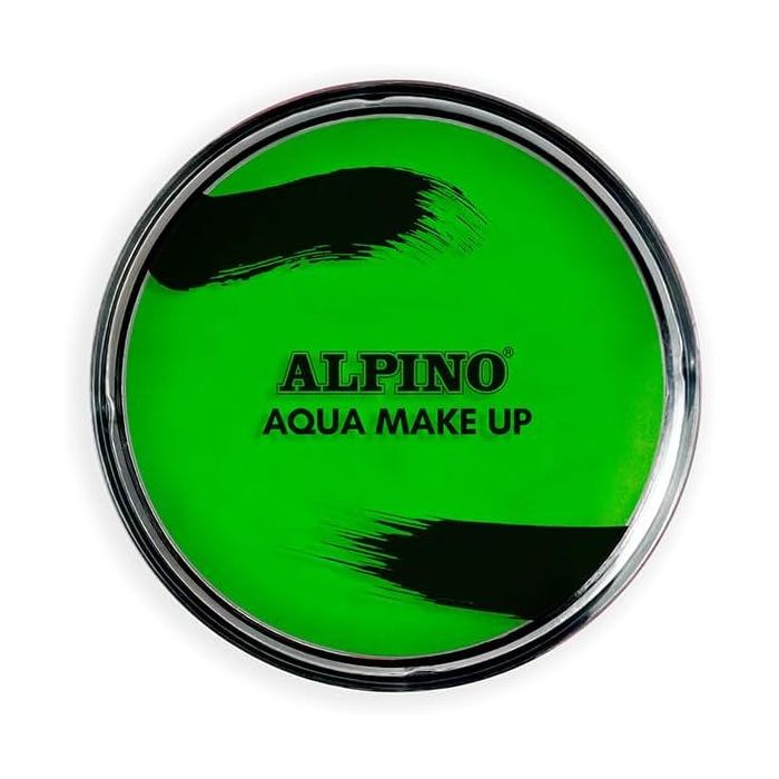 Alpino Aqua Make-up Polvera de Maquillaje Facial Acuarelable - Se Lava con Agua y Jabon - Color Verde