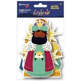 Bismark Pack de Banderines Colgantes de Papel Reyes Magos - Reyes, Estrellas y Cofres - No Incluye la Cuerda