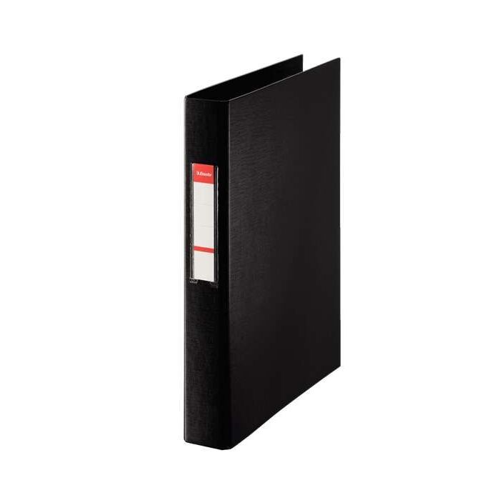 Esselte Carpeta de Anillas - Formato Folio - Capacidad para 190 Hojas - 2 Anillas de 25mm - Color Negro