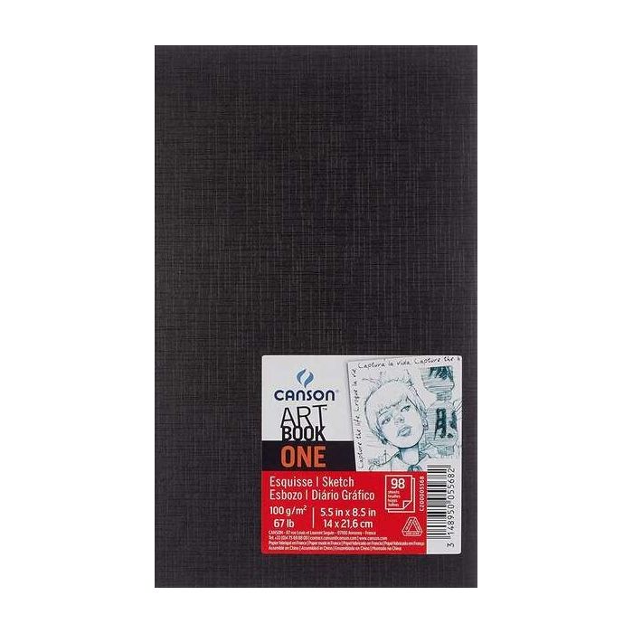 Canson Sketch One Fino Cuaderno de Dibujo con 98 Hojas 100g 14x21.6cm - Color Blanco