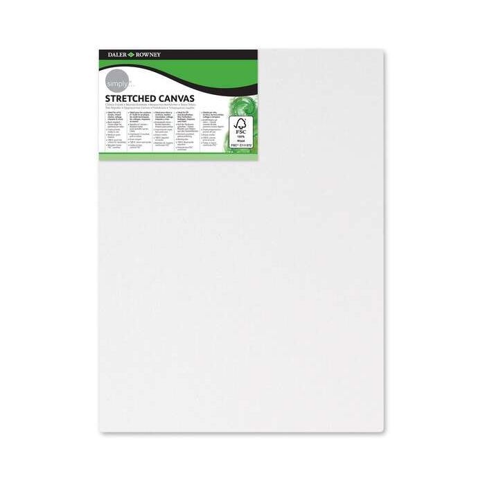 Daler Rowney Simply Bastidor Entelado 18x24cm - Imprimacion Triple - Grano Medio - 100% Algodon sin Acido - 250g