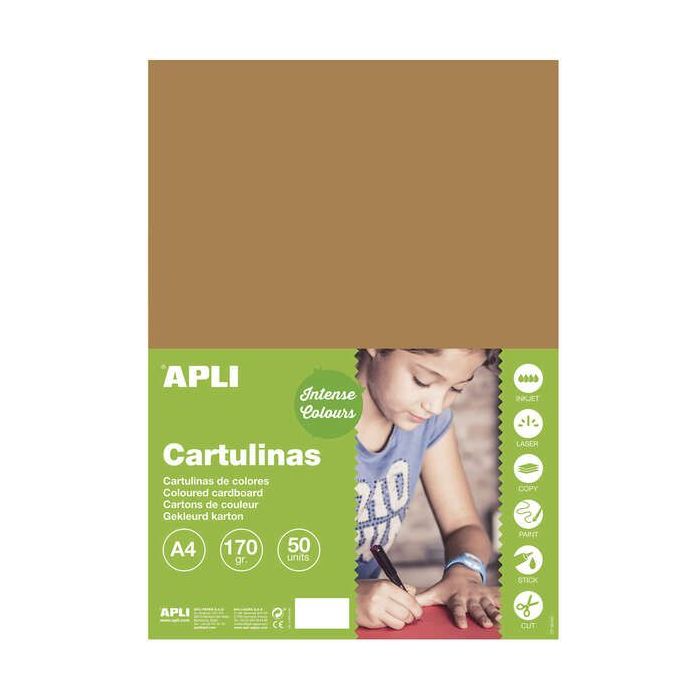 Apli Cartulina Avellana A4 170g 50 Hojas