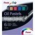 Pentel Oil Pastels Pack de 6 Pasteles Oleo Metalicos - Blandos, Cremosos y de Secado Lento - Colores Metalicos Surtidos
