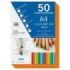 Dohe Cartulinas de Colores de 180 G/M2 - Tamaño A4 - PH Neutro - Libres de Cloro Elemental - Colorantes Biodegradables