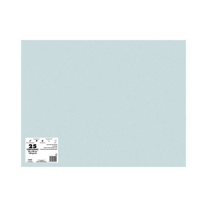 Dohe Pack de 25 Cartulinas de 180 G/M2 50x65cm - PH Neutro - Libres de Cloro Elemental - Colorantes Biodegradables - Color Granito