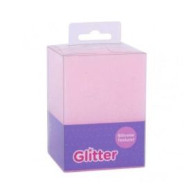 Apli Cubilete de Silicona Portalapices Glitter Collection - Tacto Suave - Resistente y Flexible - Facil de Limpiar - Versatil para Lapices y Cosmeticos - Color Rosa Purpurina