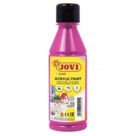 Jovi Jovidecor Acryl Pintura Acrilica Satinada - Alto Poder Cubriente - Facil Aplicacion - Multiusos - Resistente al Agua y Jabon - Color Rosa