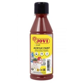 Jovi Jovidecor Acryl Pintura Acrilica Satinada - Alto Poder Cubriente - Facil Aplicacion - Resistente al Agua y Jabon - Color Marrón