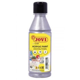 Jovi Jovidecor Acryl Pintura Acrilica Satinada - Alto Poder Cubriente - Facil Aplicacion - Resistente al Agua y Jabon - Color Gris