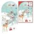 Dohe Aldea Navideña Pack de 6 Tarjetas Desplegables de Felicitacion Navideña con Sobre - Impresas a todo Color