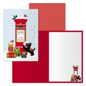 Dohe Buzon Pack de 6 Tarjetas de Felicitacion Navideña con Sobre - Tamaño Cerrada 11.5x17cm, Abierta 23x17cm - Papel Offset - Impresas a todo Color