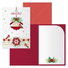 Dohe Bird House Pack de 6 Tarjetas de Felicitacion Navideña con Sobre - Tamaño Cerrada 11.5x17cm, Abierta 23x17cm - Papel Offset - Impresas a todo Color