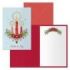 Dohe Candel Pack de 6 Tarjetas de Felicitacion Navideña con Sobre - Tamaño Cerrada 11.5x17cm, Abierta 23x17cm - Papel Offset - Impresas a todo Color