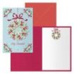 Dohe Poppy Pack de 6 Tarjetas de Felicitacion Navideña con Sobre - Tamaño Cerrada 11.5x17cm, Abierta 23x17cm - Papel Offset - Impresas a todo Color
