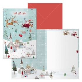 Dohe Laponia Pack de 6 Tarjetas de Felicitacion Navideña con Sobre - Tamaño Cerrada 11.5x17cm, Abierta 23x17cm - Papel Offset - Impresas a todo Color