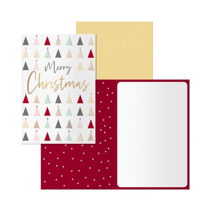 Dohe Forest Pack de 6 Tarjetas de Felicitacion Navideña con Sobre - Tamaño Cerrada 11.5x17cm, Abierta 23x17cm - Papel Offset - Impresas a todo Color