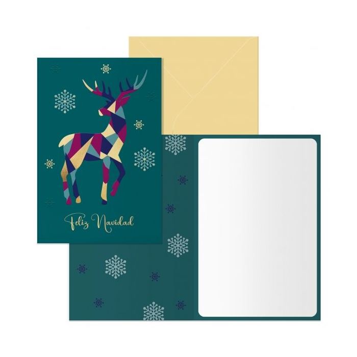 Dohe Heorot Pack de 6 Tarjetas de Felicitacion Navideña con Sobre - Tamaño Cerrada 11.5x17cm, Abierta 23x17cm - Papel Offset - Impresas a todo Color