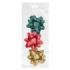 Dohe Chic Pack de 3 Lazos para Regalo - Forma de Estrella - Tamaño 8cm - Colores Rojo, Verde y Oro