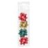 Dohe Chic Pack de 4 Lazos para Regalo - Forma de Estrella - Tamaño 6.5cm - Colores Rojo, Verde y Oro