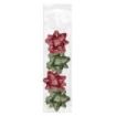 Dohe Chic Pack de 4 Lazos para Regalo - Forma de Estrella - Tamaño 6.5cm - Colores Rojo y Verde