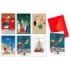 Bismark Pack de 24 Tarjetas de Felicitacion Navideña con Sobre Rojo - Tamaño Tarjeta 11.5x17cm - Diseños Variados con Brillo