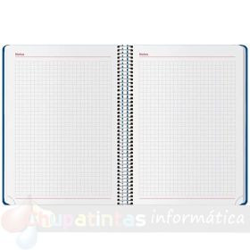 Dohe Syncro Agenda Anual - Día Página - Cubierta de Plástico - Cierre con Goma Elástica - Tamaño 15x21cm - Azul-Notas