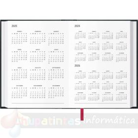 Dohe Sintex Agenda Anual - Día Página - Viernes, Sábado y Domingo misma Página - Tamaño 14x20cm -Color Negro - Calendario