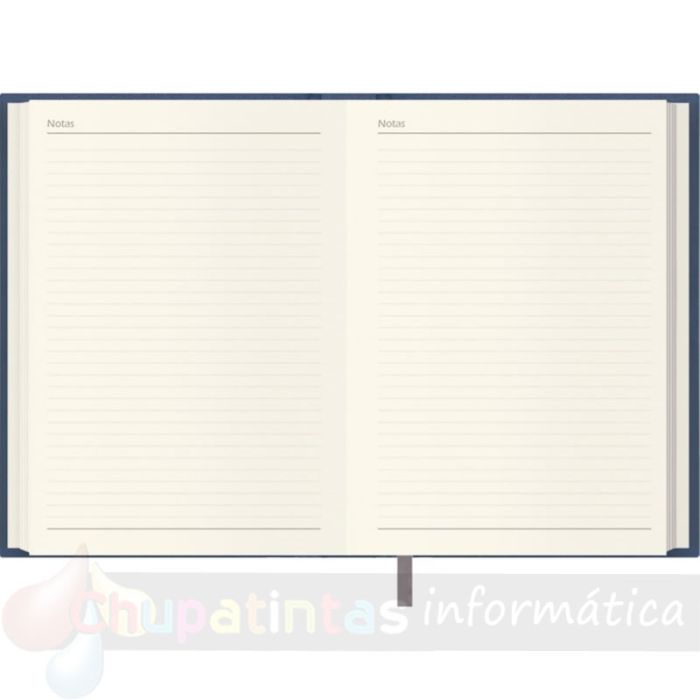Dohe Lausana Agenda Anual - Dia Pagina - Cubierta en Polipiel -  Tamaño 14x20cm - Color Azul - Notas