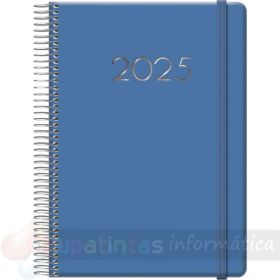 Dohe Denver Agenda Anual - Dia Pagina - Cierre con Goma Elástica - Tamaño 15x21cm - Color Azul