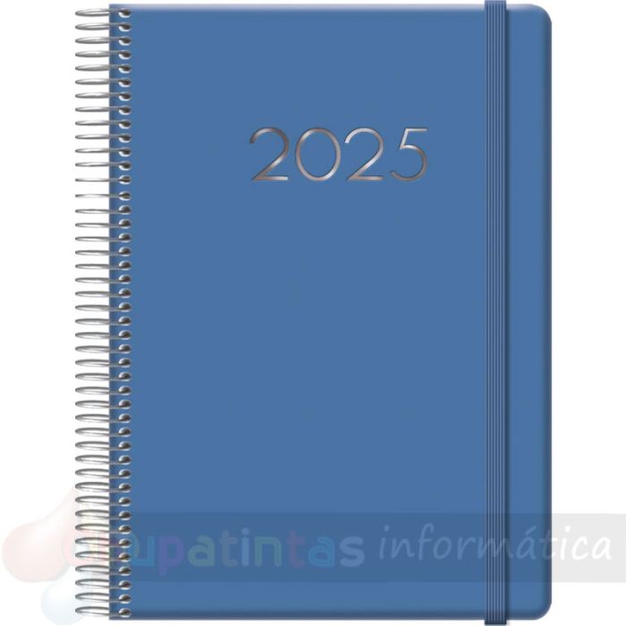 Dohe Denver Agenda Anual - Dia Pagina - Cierre con Goma Elástica - Tamaño 15x21cm - Color Azul