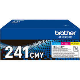 Brother TN241 Pack de 3 Cartuchos de Toner Originales - Cian, Magenta, Amarillo - TN241CMY-3