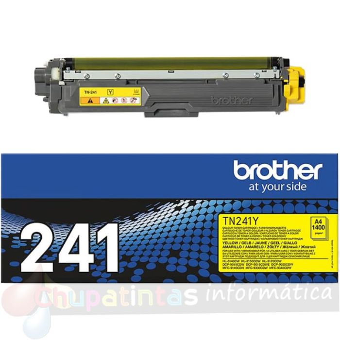 Brother TN241 Amarillo Cartucho de Tóner Original - TN241Y