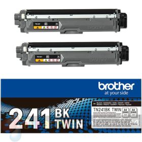 Brother TN241 Negro Pack de 2 Cartuchos de Tóner Originales - TN241BKTWIN