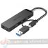 Vention HUB 5 en 1 USB 3.0 y USB-C a 4xUSB/USB-C PD - 0.15m-1