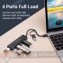 Vention HUB 5 en 1 USB 3.0 y USB-C a 4xUSB/USB-C PD - 0.15m-3