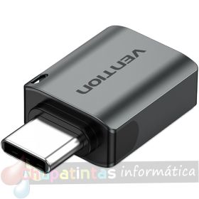 Vention Adaptador USB-C Macho a USB 3.0 Hembra - Color Gris-1