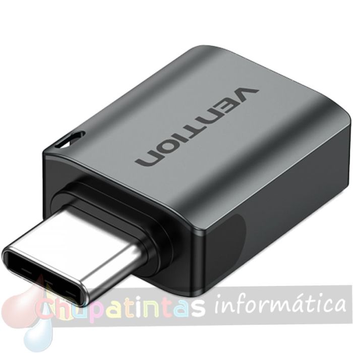 Vention Adaptador USB-C Macho a USB 3.0 Hembra - Color Gris-1