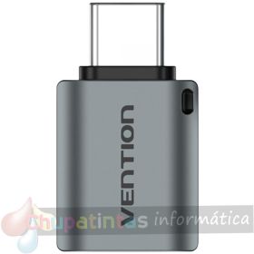 Vention Adaptador USB-C Macho a USB 3.0 Hembra - Color Gris-2