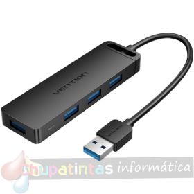 Vention HUB 5 en 1 USB 3.0 a 4xUSB3.0/MicroUSB Powered - 0.15m - Color Negro-1