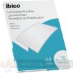 Ibico Caja de 100 Laminas de Plastificar Gloss A4 75 Micras - Acabado Cristalino de Alto Brillo - Plastifica Papel, Fotos, Tarjetas de Visita, Recursos Escolares y Mas - Color Transparente