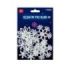 Apli Pack con 12 Copos de Nieve Luminiscentes 3D - Plastico Solido - Brillan en la Oscuridad - Adhesivo Permanente - Diseños y Tamaños Surtidos