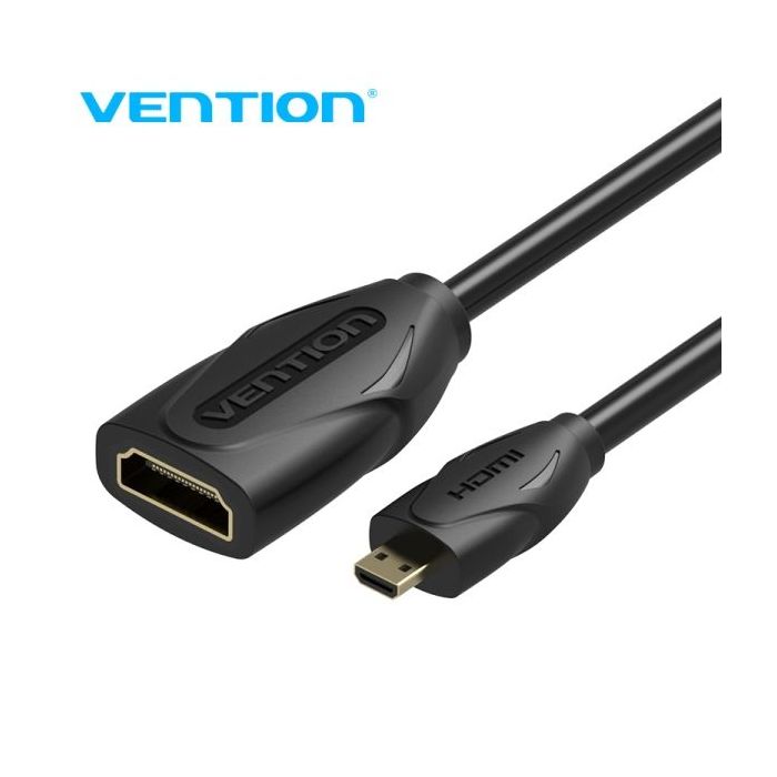 Vention CableTech Micro HDMI Cable de Alta Calidad - Cobre Libre de Oxigeno - 34AWG - Color Negro