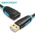 Vention Cable Extension USB 2.0 - Contactos Dorados - Transmision 0.48Gbps - Aislamiento PVC - Color Negro