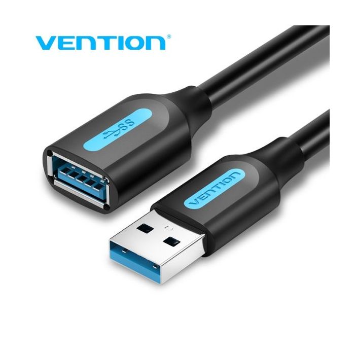 Vention CableTech Pro Extensor USB 3.0 - Alta Velocidad de Transferencia - Conductor de Cobre - Conexion Segura y Estable - Color Negro